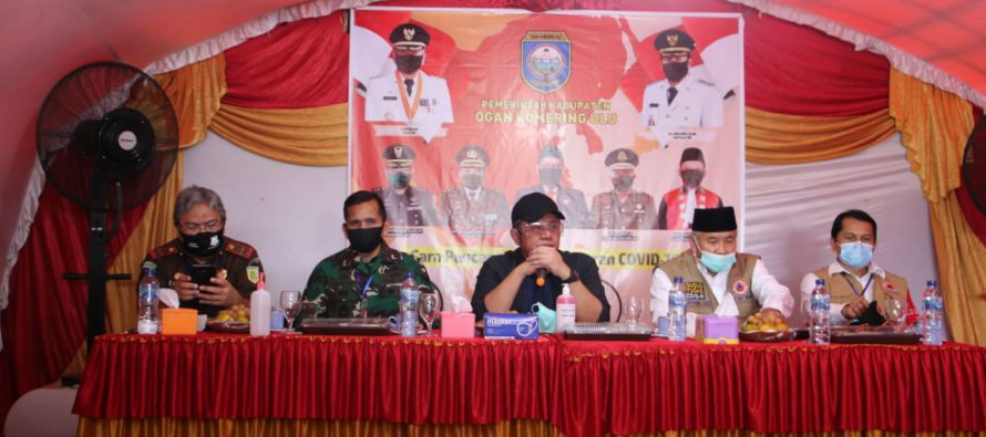 Gubernur Sumsel Meninjau Posko Induk Satgas Covid-19 Batukuning Baturaja,  Sabtu (06/06/2020)