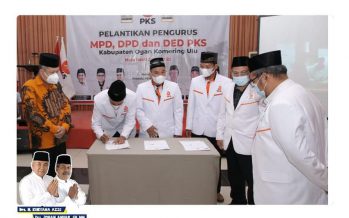 Sekda OKU Dr. Drs. Ir. H. Achmad Tarmizi, SE, SH, MT, M.Si, MH, M.Pd Menghadiri Pelantikan Pengurus PKS Kabupaten OKU Masa Bhakti 2020- 2025
