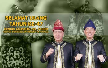 Selamat Ulang Tahun Ke-47 Bapak Hendri Agustian, SH, M.Hum., Ketua Pengadilan Negeri Baturaja